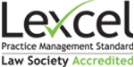 Lexcel Practice Management Standard Law Society Accredited Logo